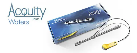 Picture of an ACQUITY column with eConnect tag and packaging