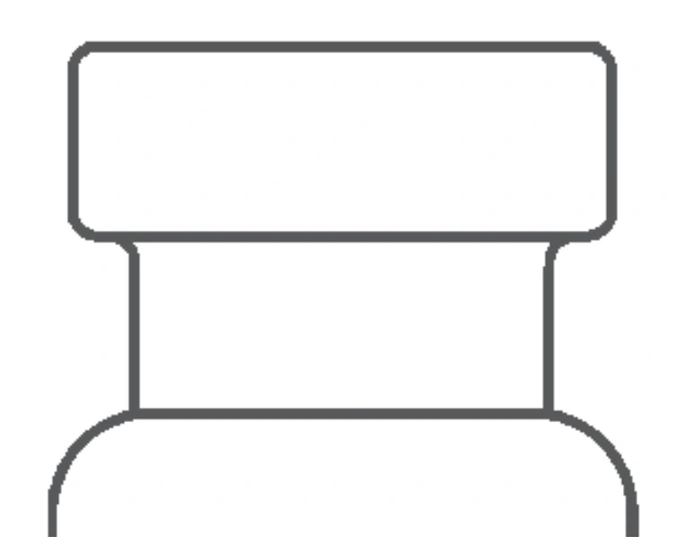 Schematic diagram of a vial crimp top closure