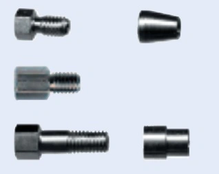 Lichtbildaufnahme von Fittings und Ferrules aus Edelstahl